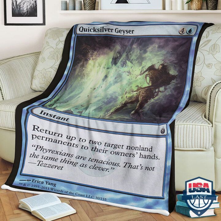 MTG Game Mbs 30 Quicksilver Geyser Fleece Blanket