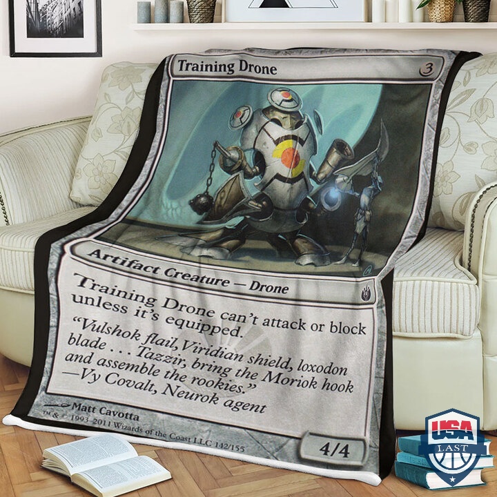 MTG Game Mbs Training Drone Card Fleece Blanket