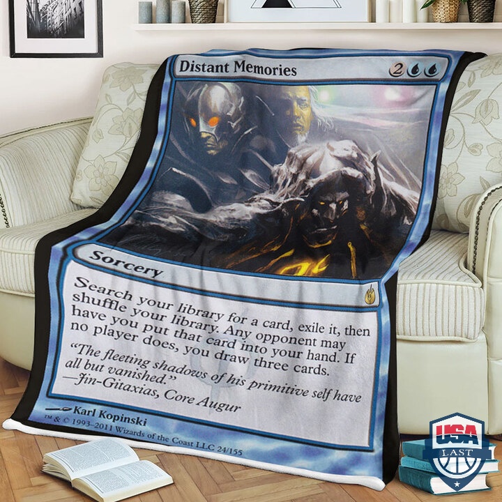 MTG Magic The Gathering Distant Memories Fleece Blanket