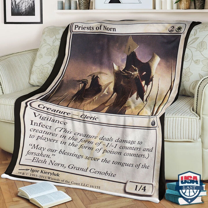 MTG Magic The Gathering Mbs Priests Of Norn Fleece Blanket