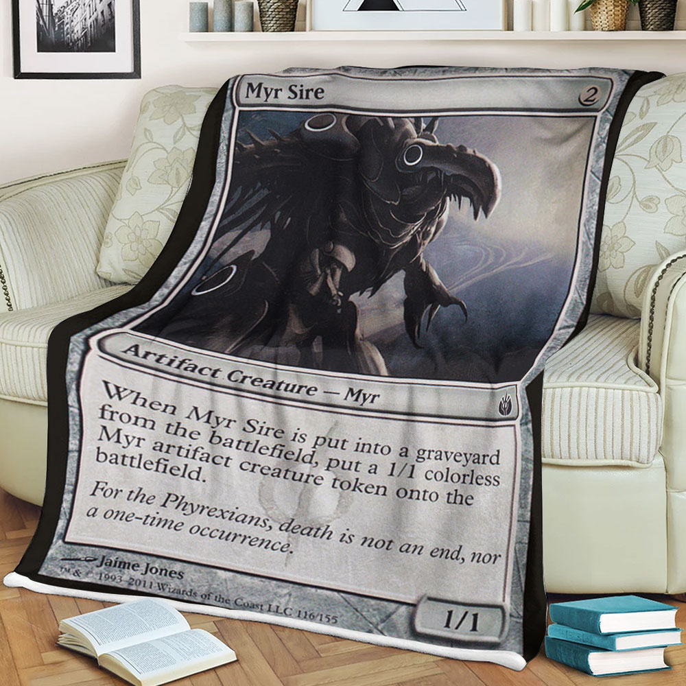 MTG Magic The Gathering Myr Sire Quilt Blanket