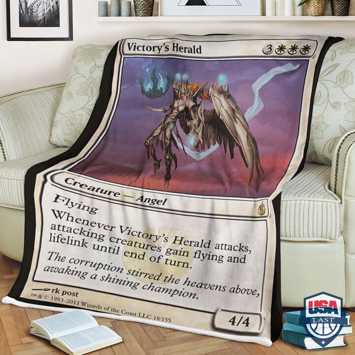 MTG Magic The Gathering Victory S Herald Fleece Blanket