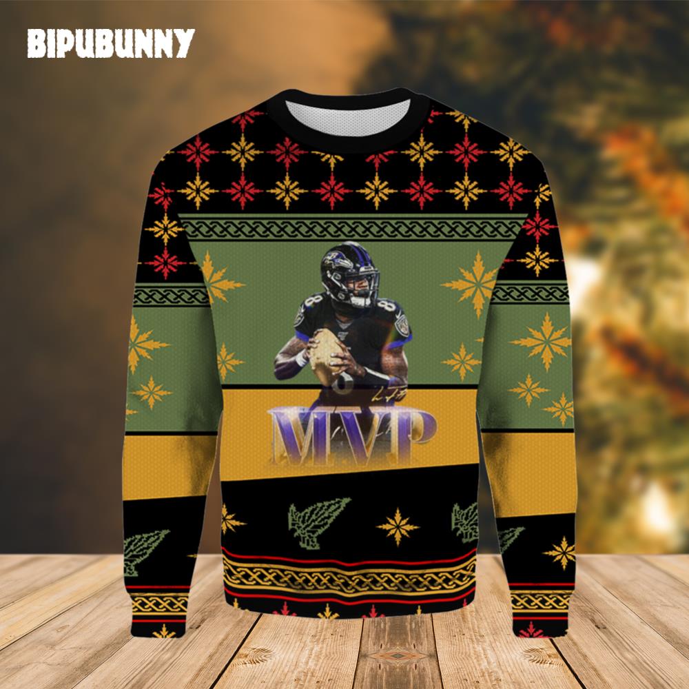 MVP Lamar Jackson Ugly Christmas Sweater