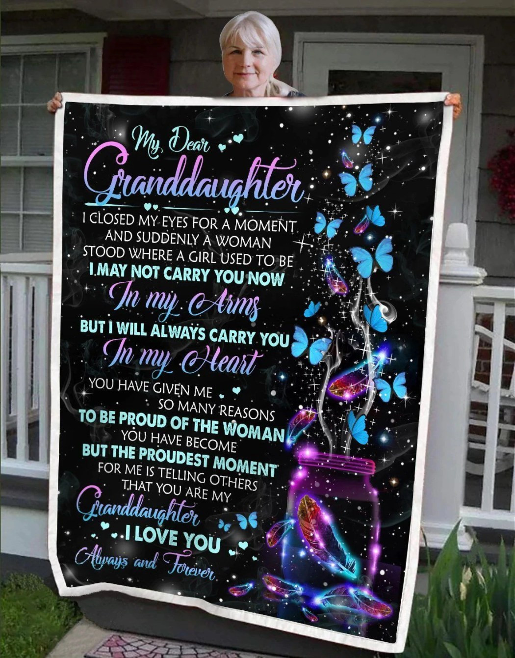 My Dear Granddaughter To Be Proud Blanket