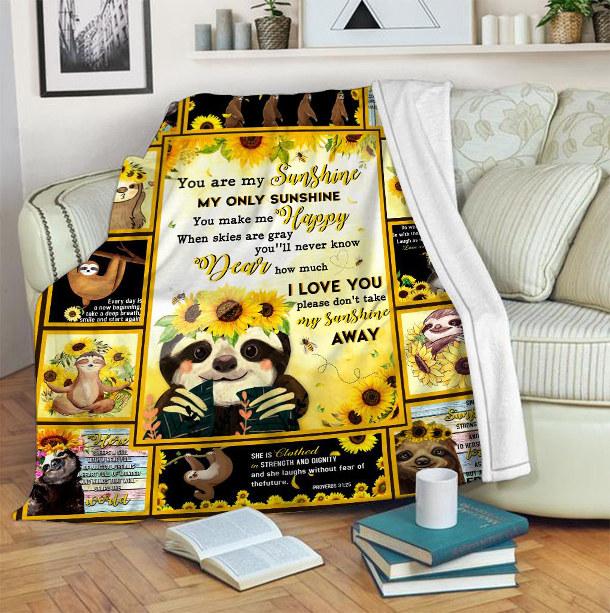 My Only Sunshine Sloth Lover Blanket