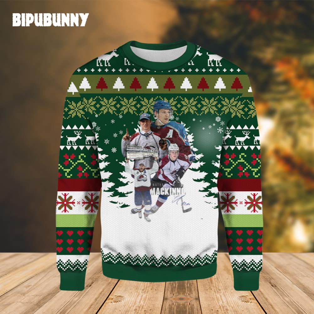 Nathan Mackinnon And Cup Ugly Christmas Sweater