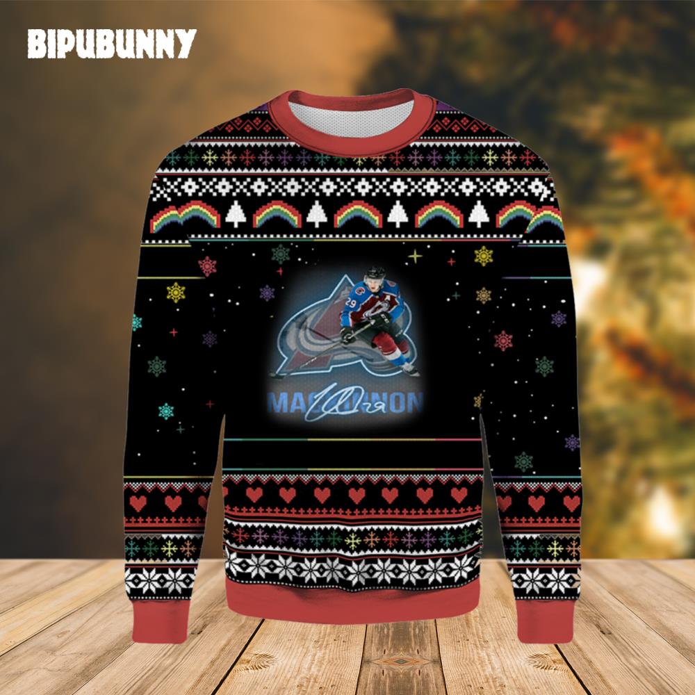 Nathan Mackinnon Colorade Avalanche Ugly Christmas Sweater