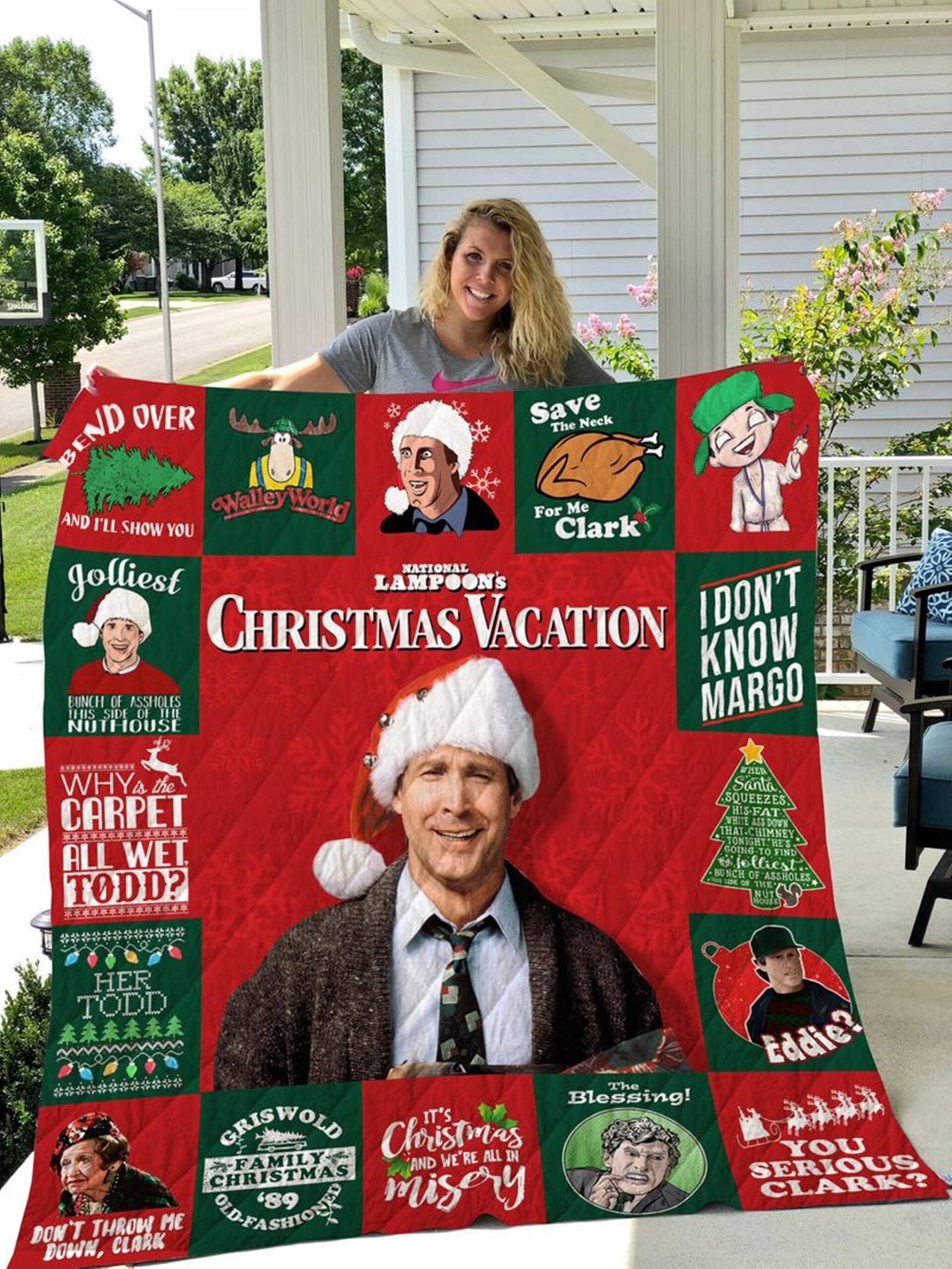 National Lampoon’s Christmas Vacation Clark Griswold Quilt Blanket