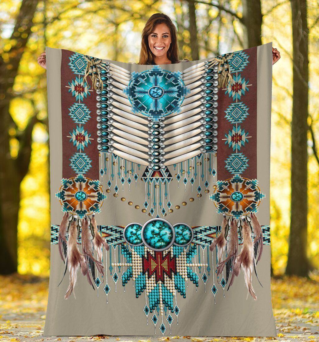 Native American Chestplate Feather Blanket