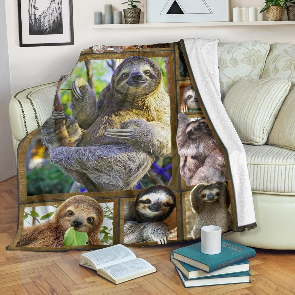 Nature Sloth Frame Gift For Sloth Lovers Blanket