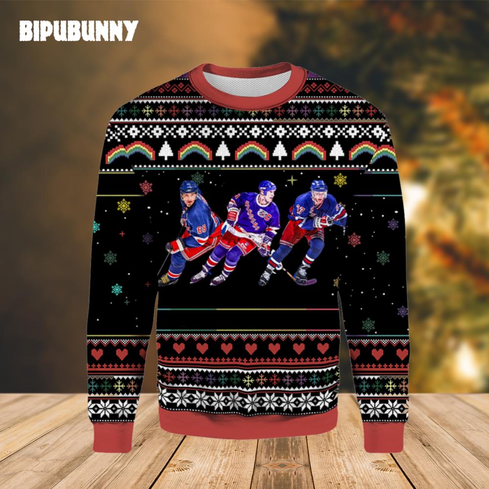 New York Rangers Greatest Forwards Ugly Sweater