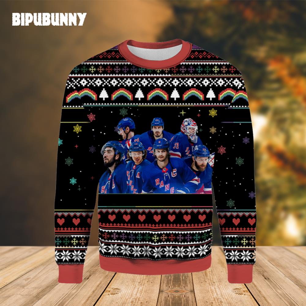 New York Rangers Hockey Team Ugly Christmas Sweater