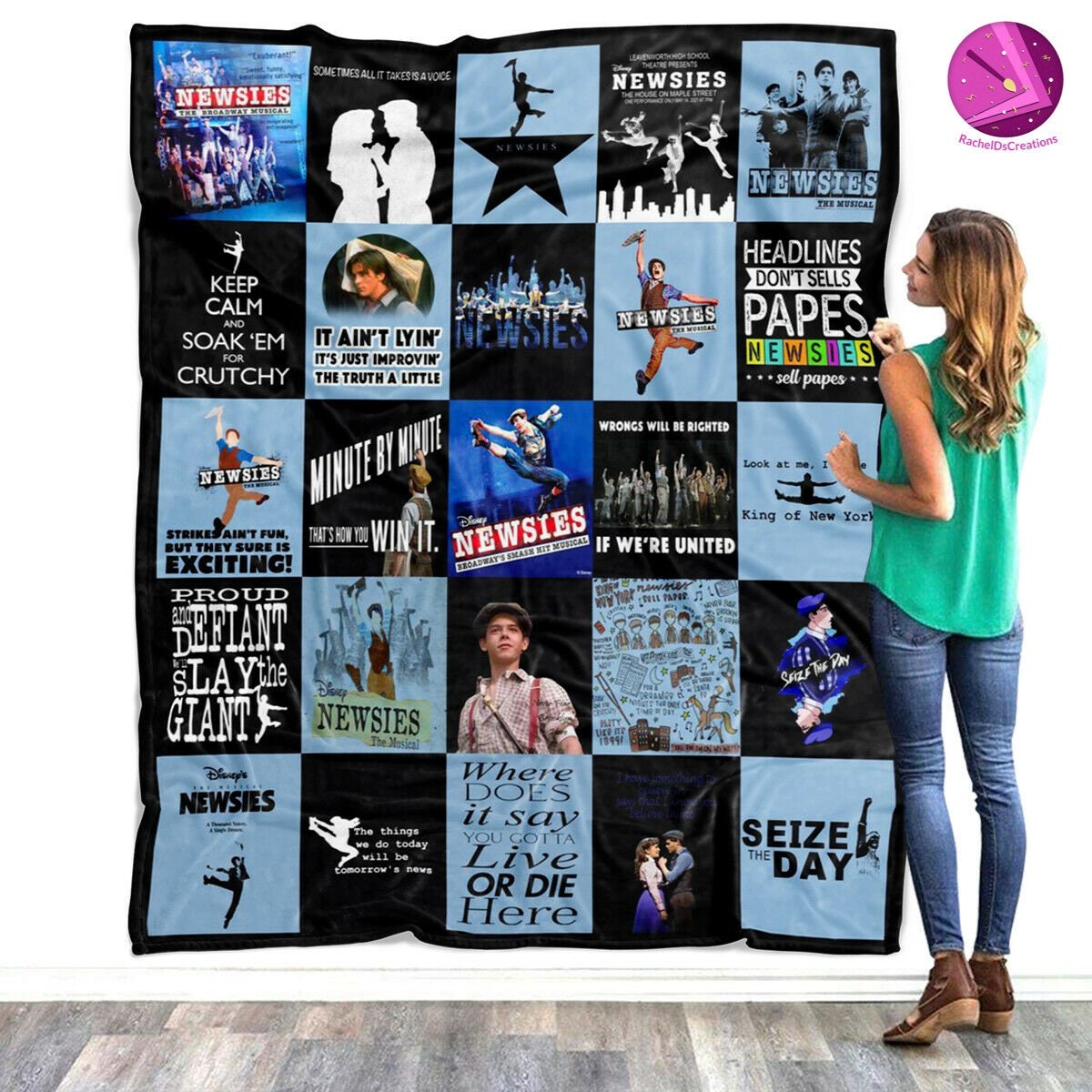 Newsies The Musical Fleece Blanket Quilt