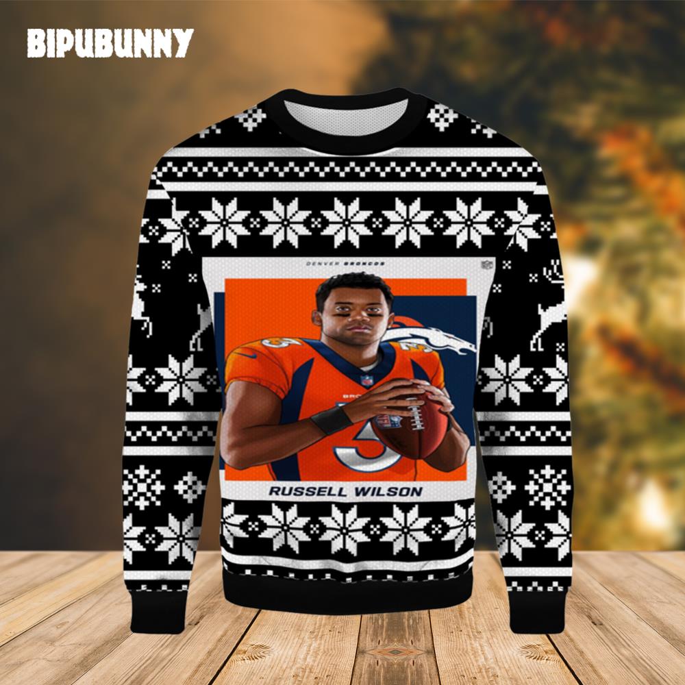 NFL Russell Wilson Ugly Christmas Sweater