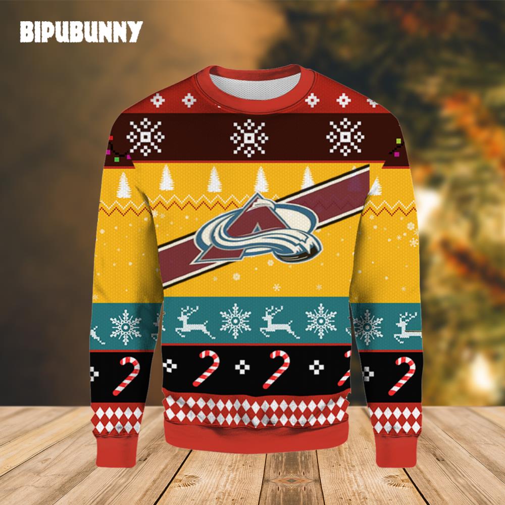 NHL Colorade Avalanche Est 1972 Ugly Christmas Sweater