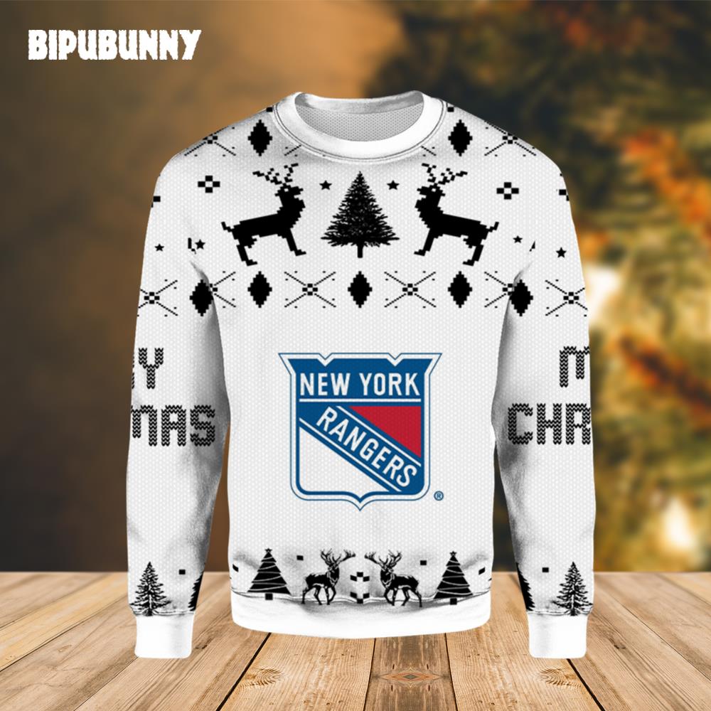 NHL New York Rangers Logo Ugly Christmas Sweater