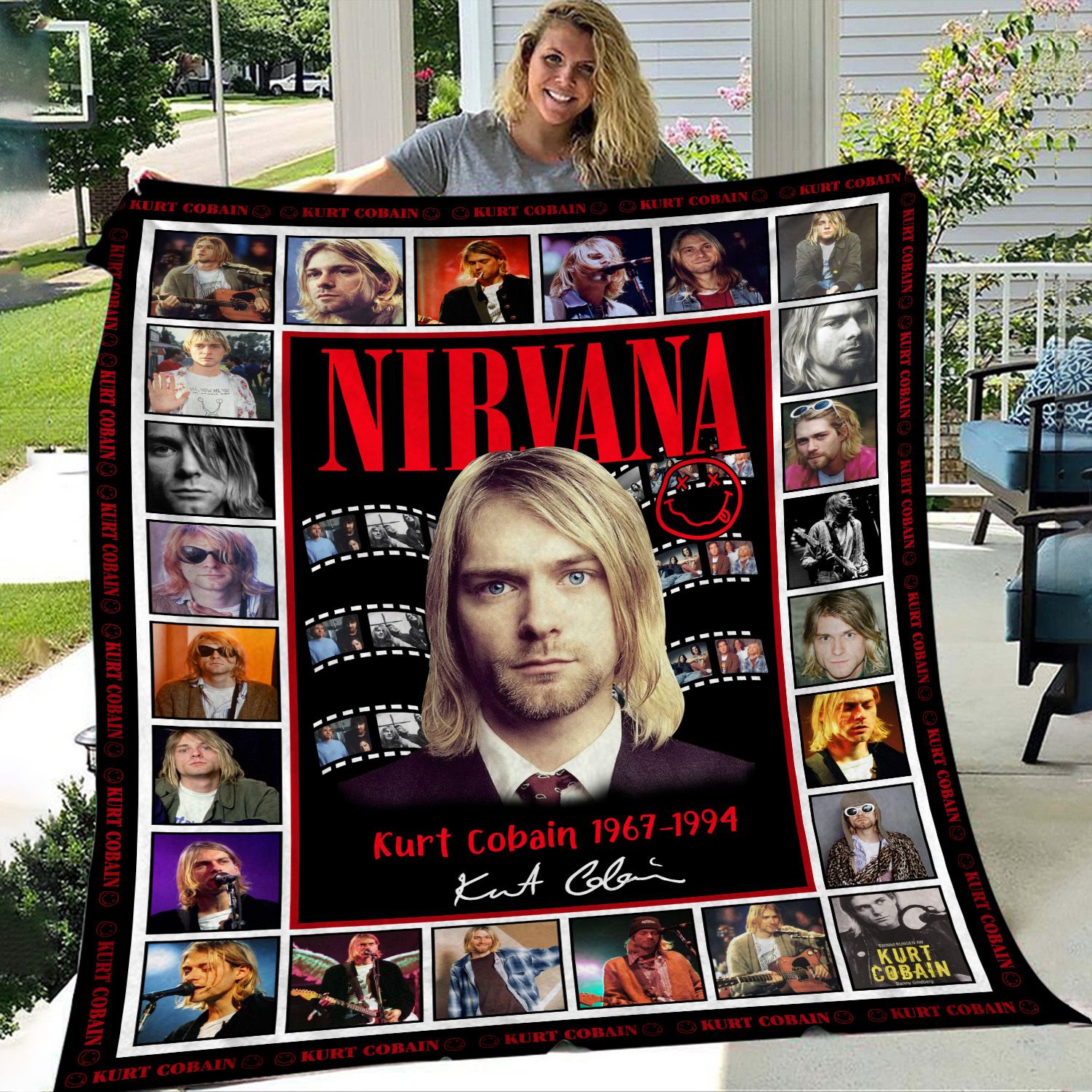 Nirvana Kurt Cobain Signature Blanket