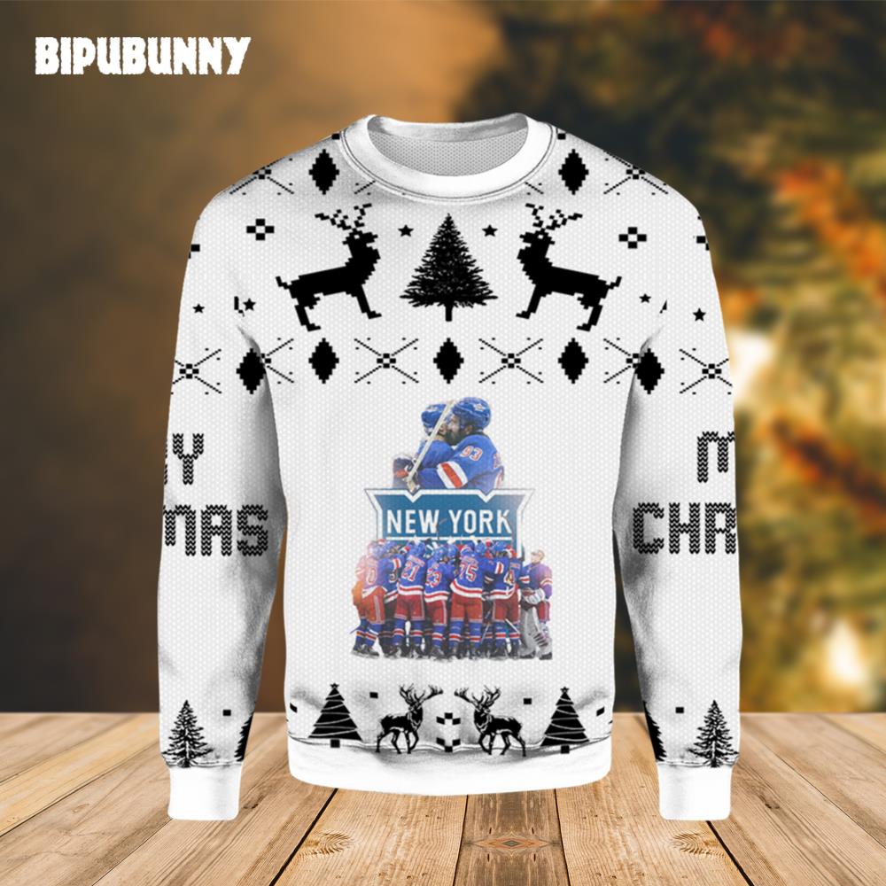 No Quit In New York Ranger Team Ugly Christmas Sweater