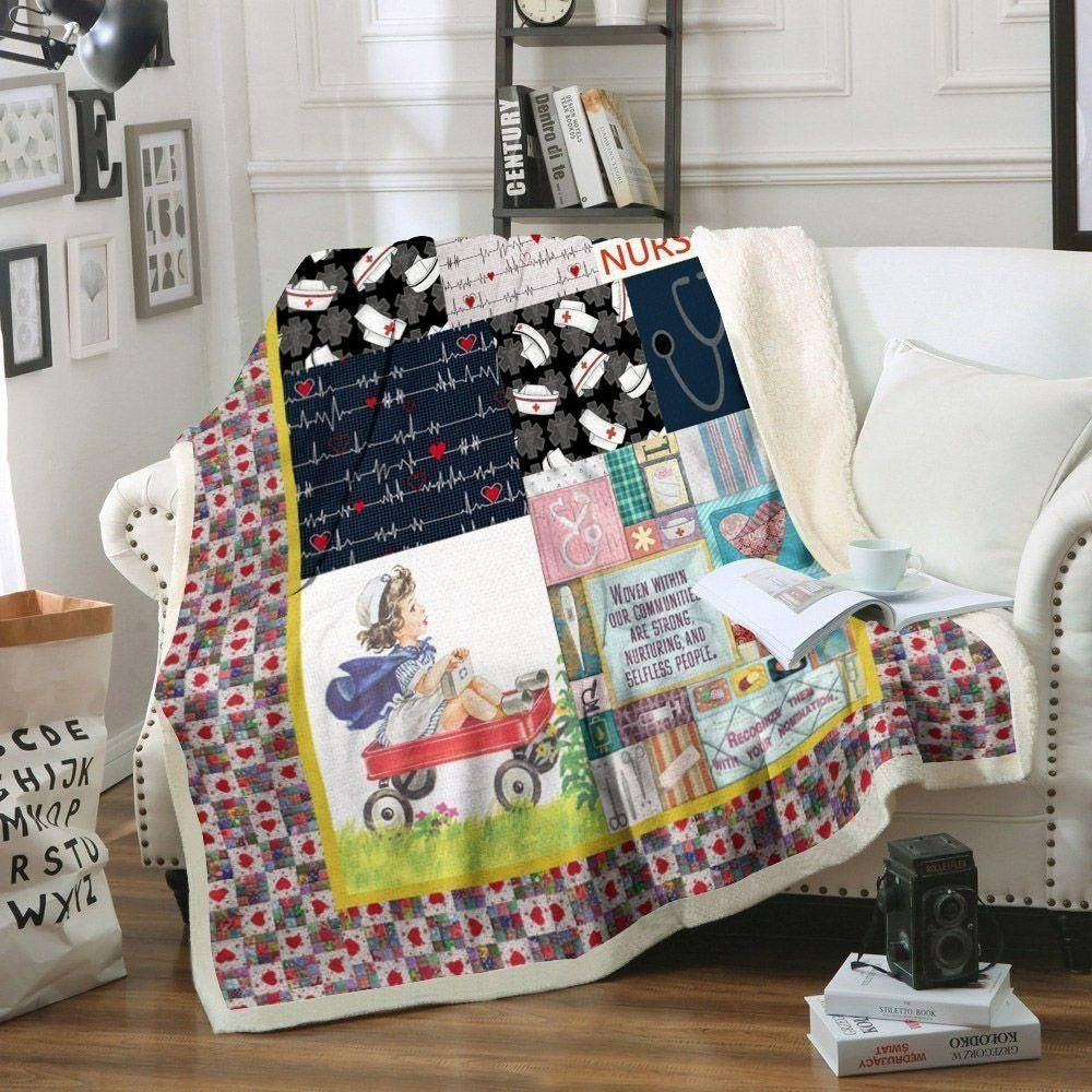 Nurse Baby Wonderful Life Background Throw Blanket