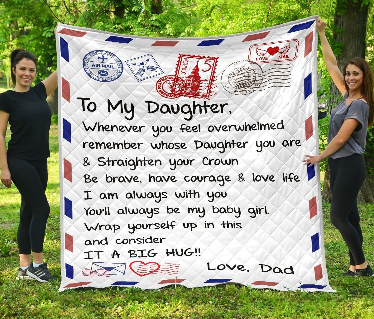 Perfect Gift For Your Daughter On White Throw Blanket