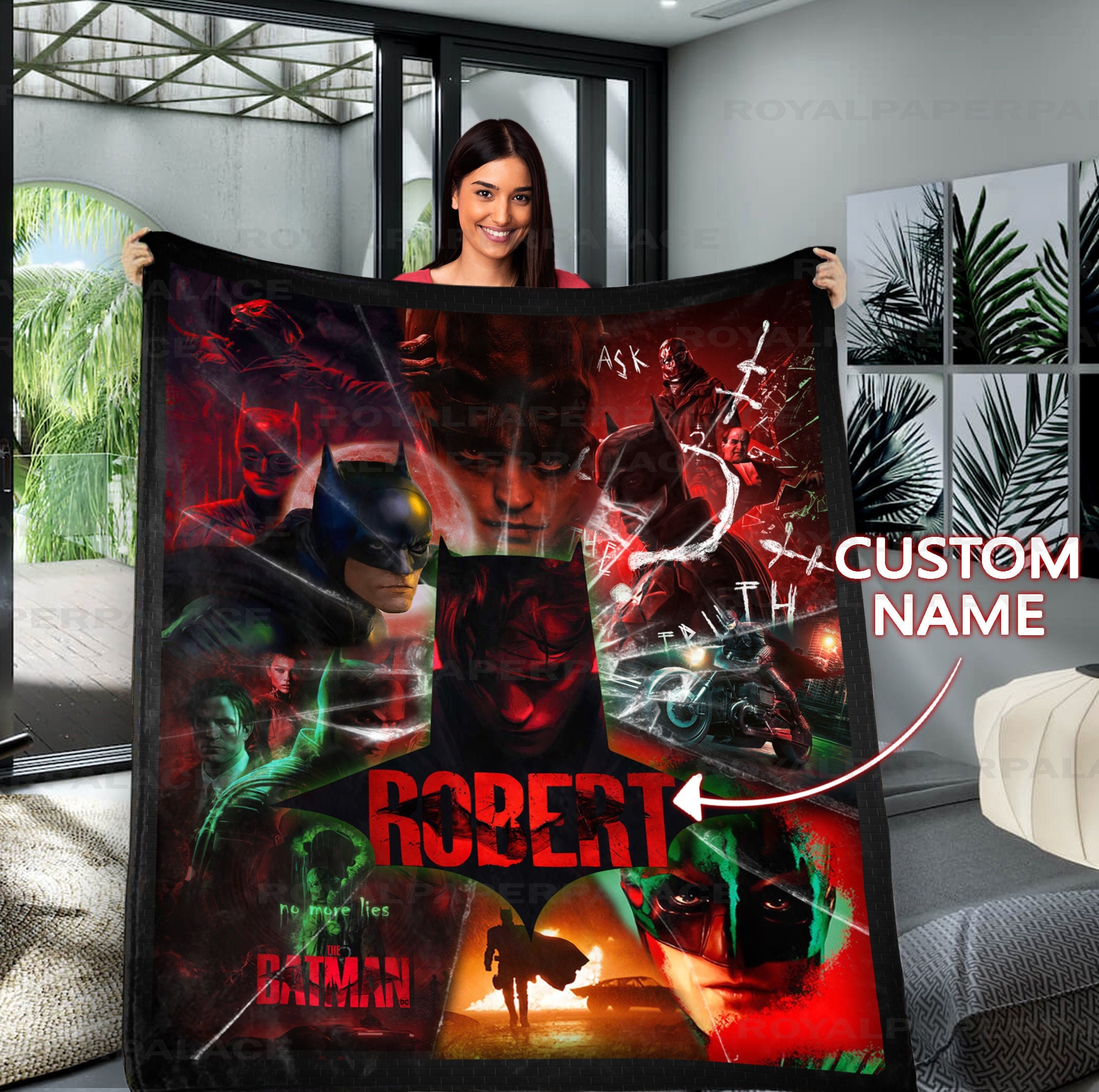 Personalized Batman 2024 Super Hero Quilt Blanket