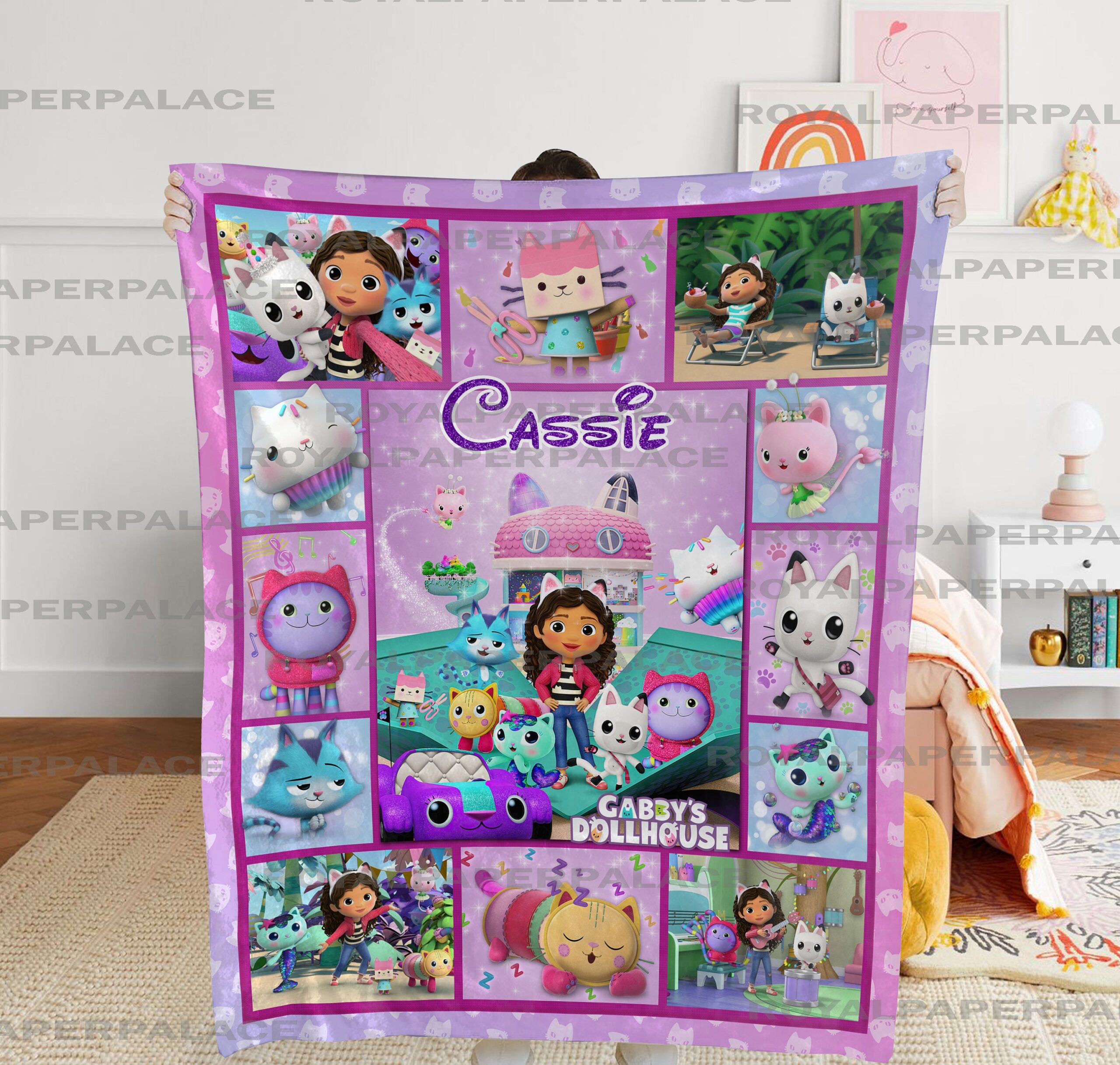 Personalized Gabby’s Dollhouse Blanket