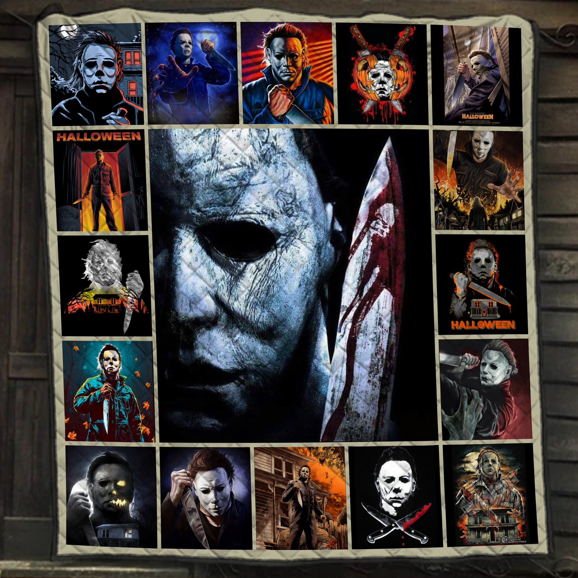 Personalized Name Michael Myers Quilt Blanket