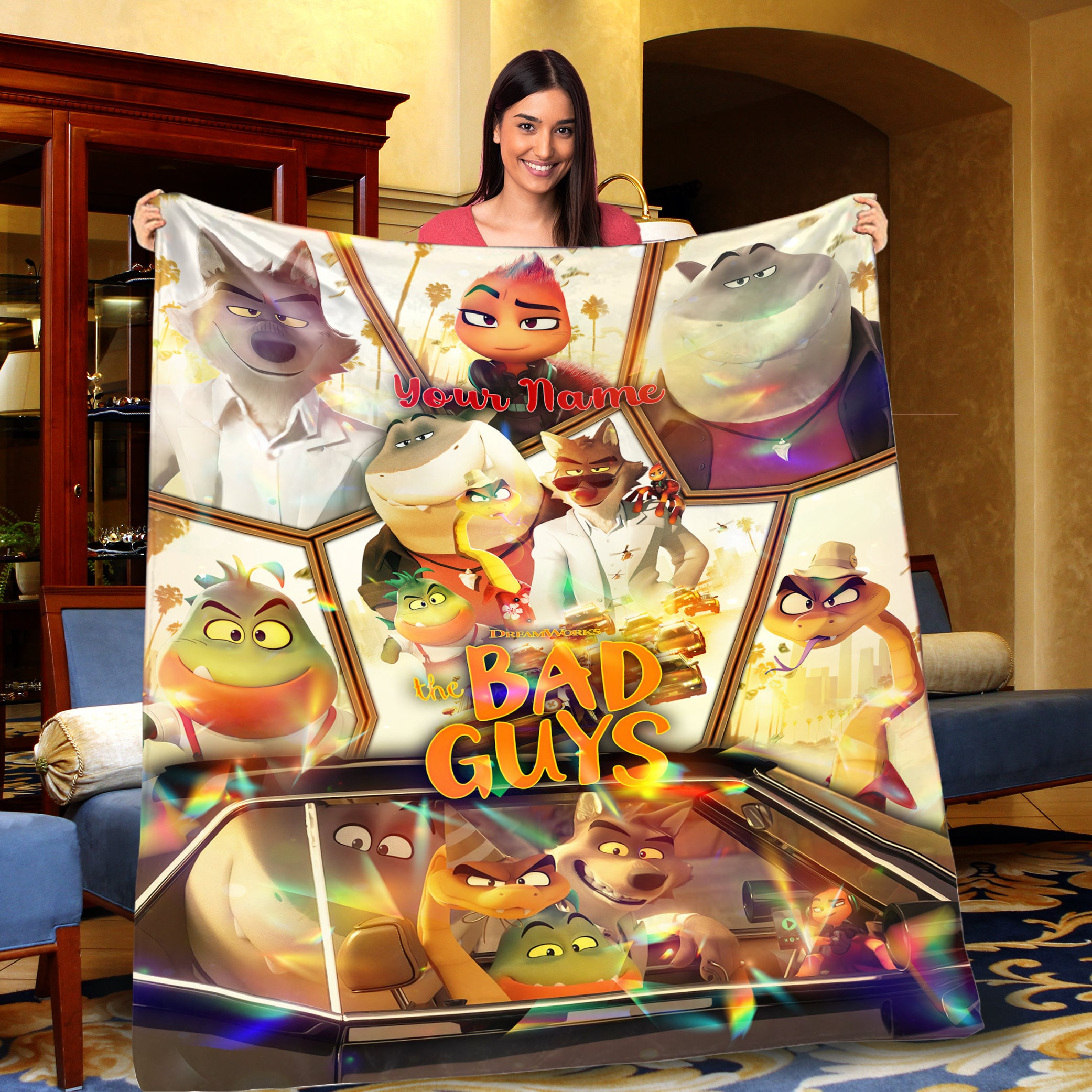 Personalized The Bad Guys Movie Blanket