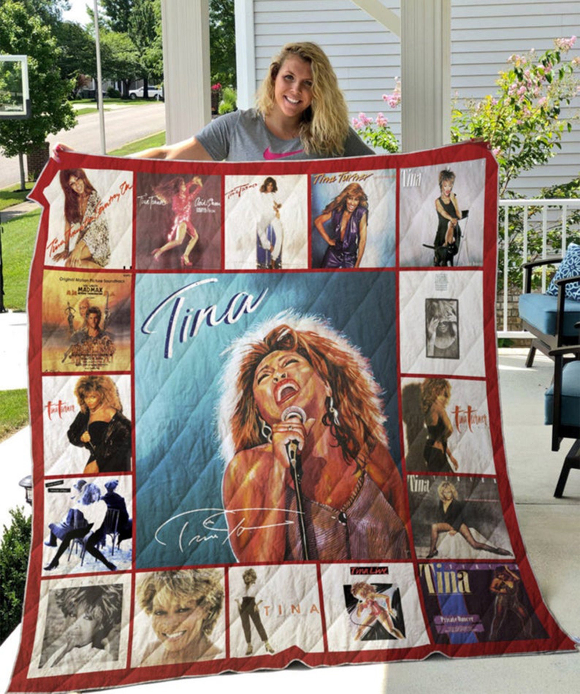 Personalized Tina Turner Albums Quilt Blanket