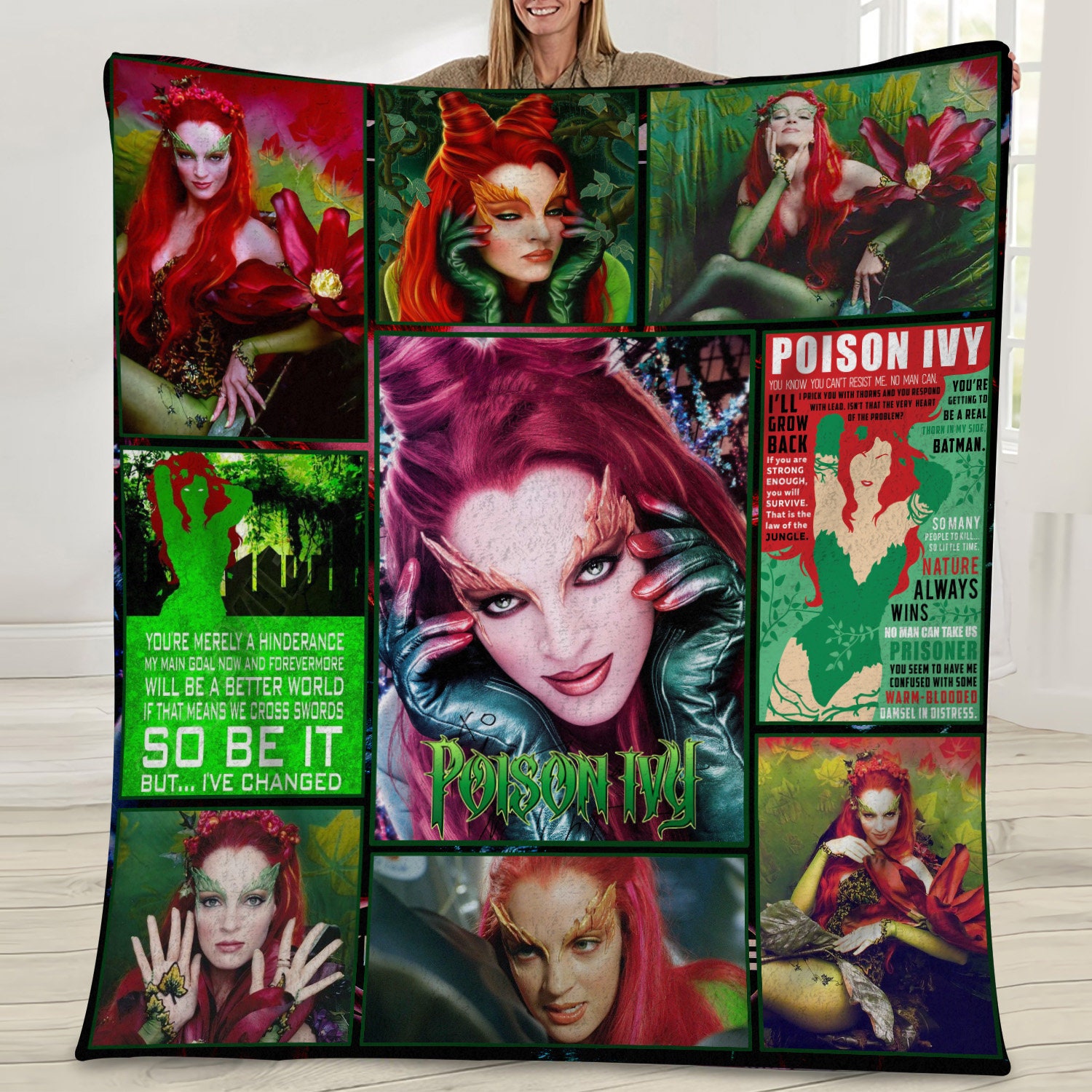 Poison Ivy Dc Villains Dc Fan Movie Blanket