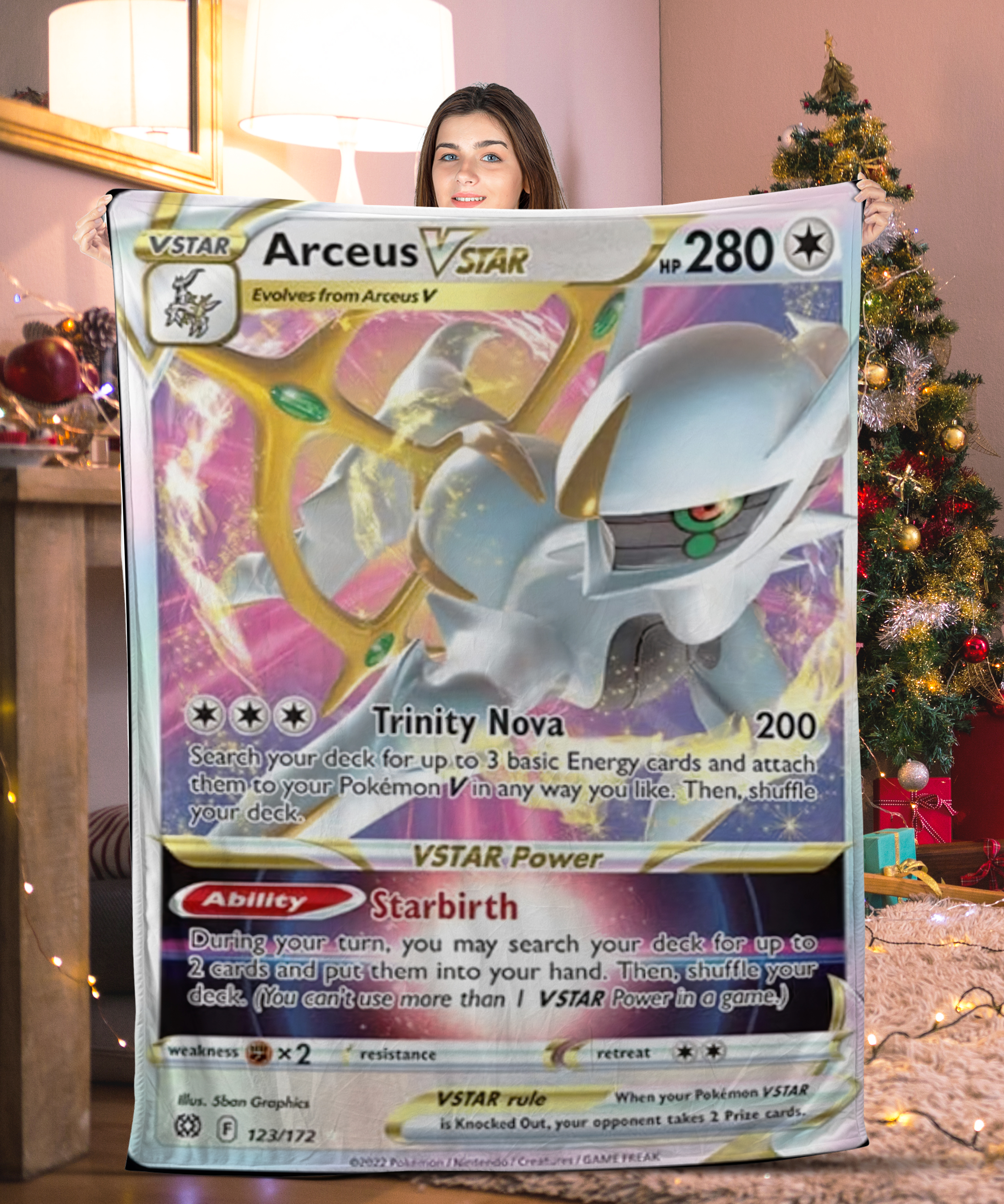 Pokemon Arceus VStar Pokemon Card Blanket