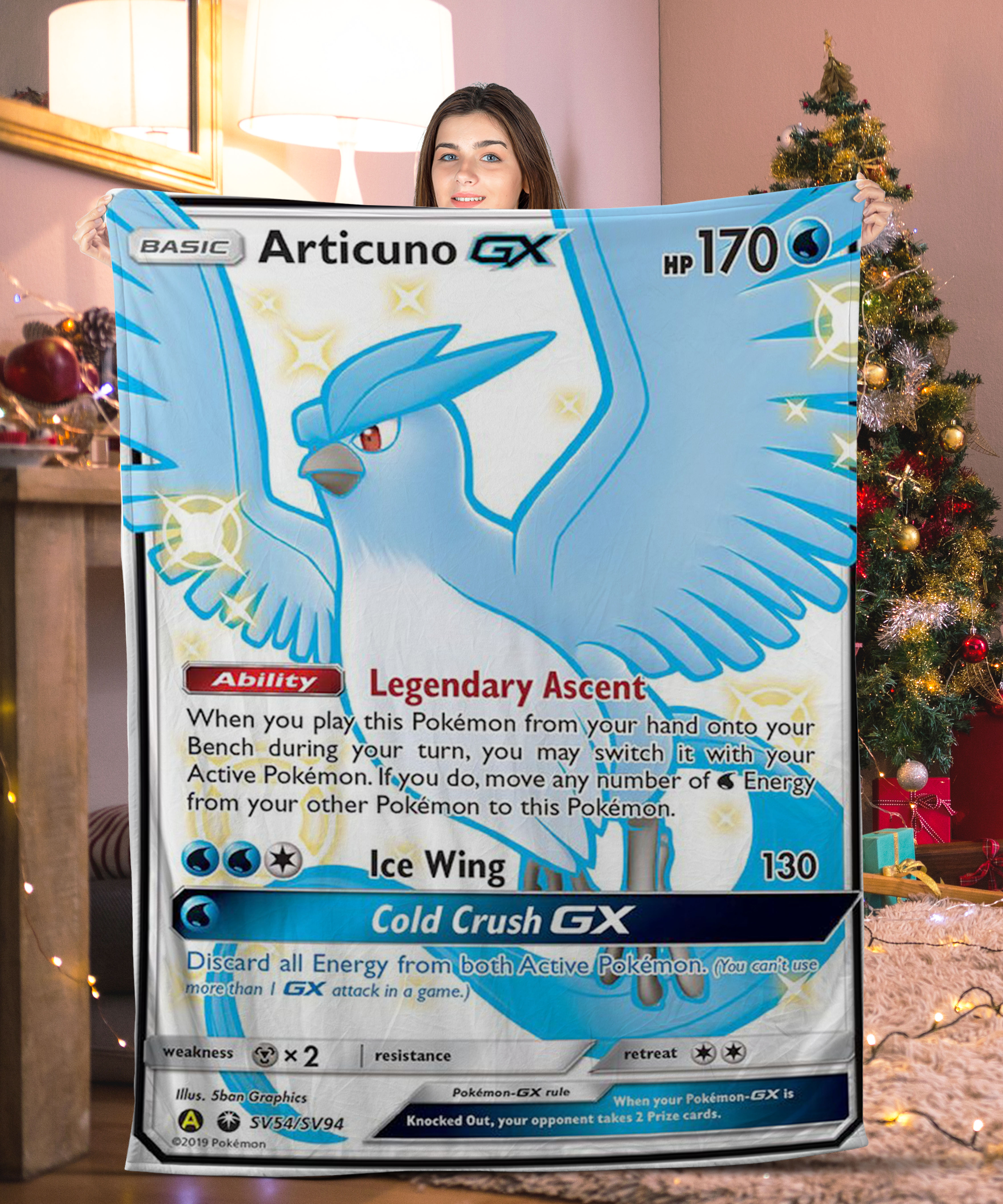 Pokemon Articuno GX Pokemon Card Blanket