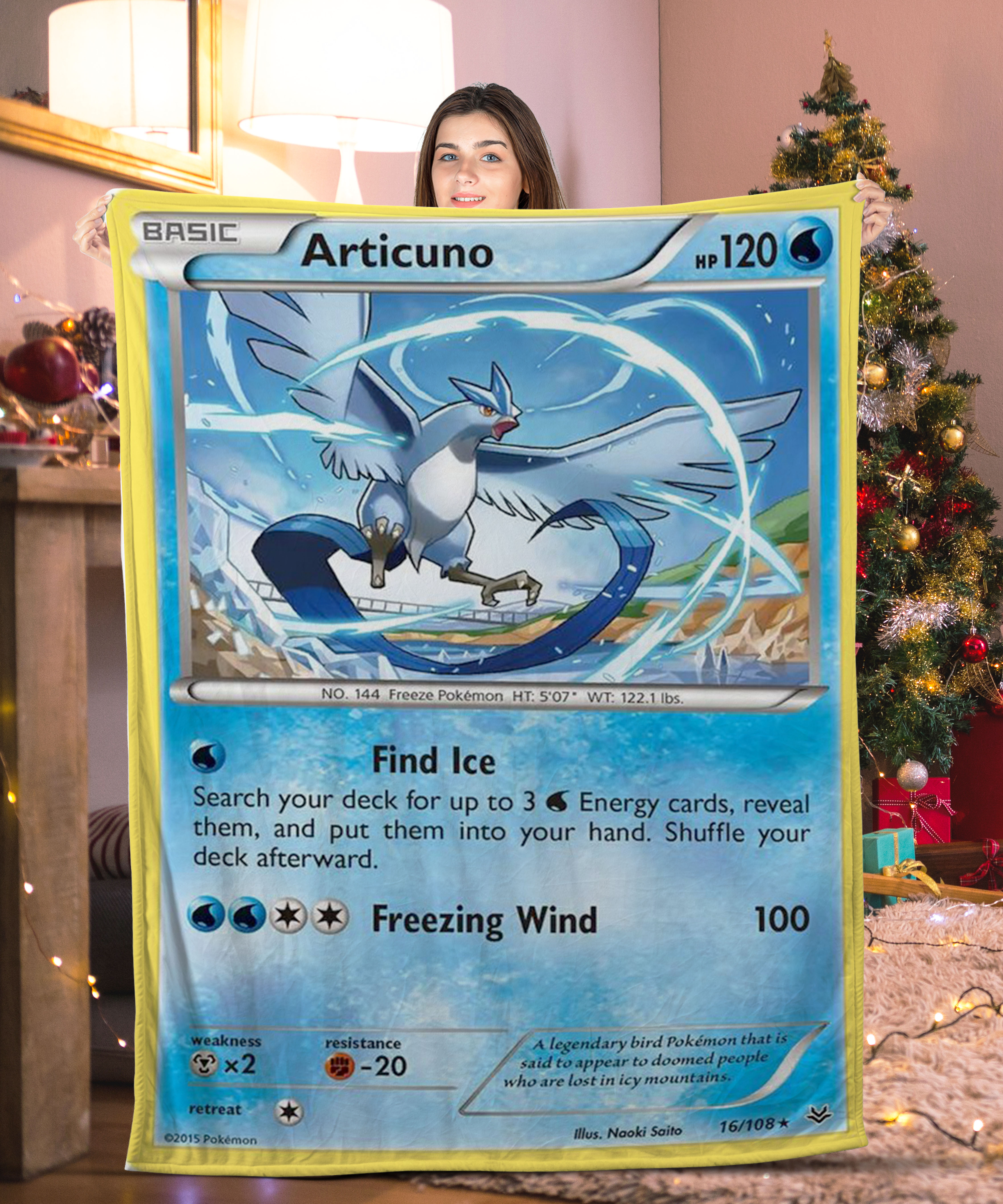 Pokemon Articuno Pokemon Card Blanket