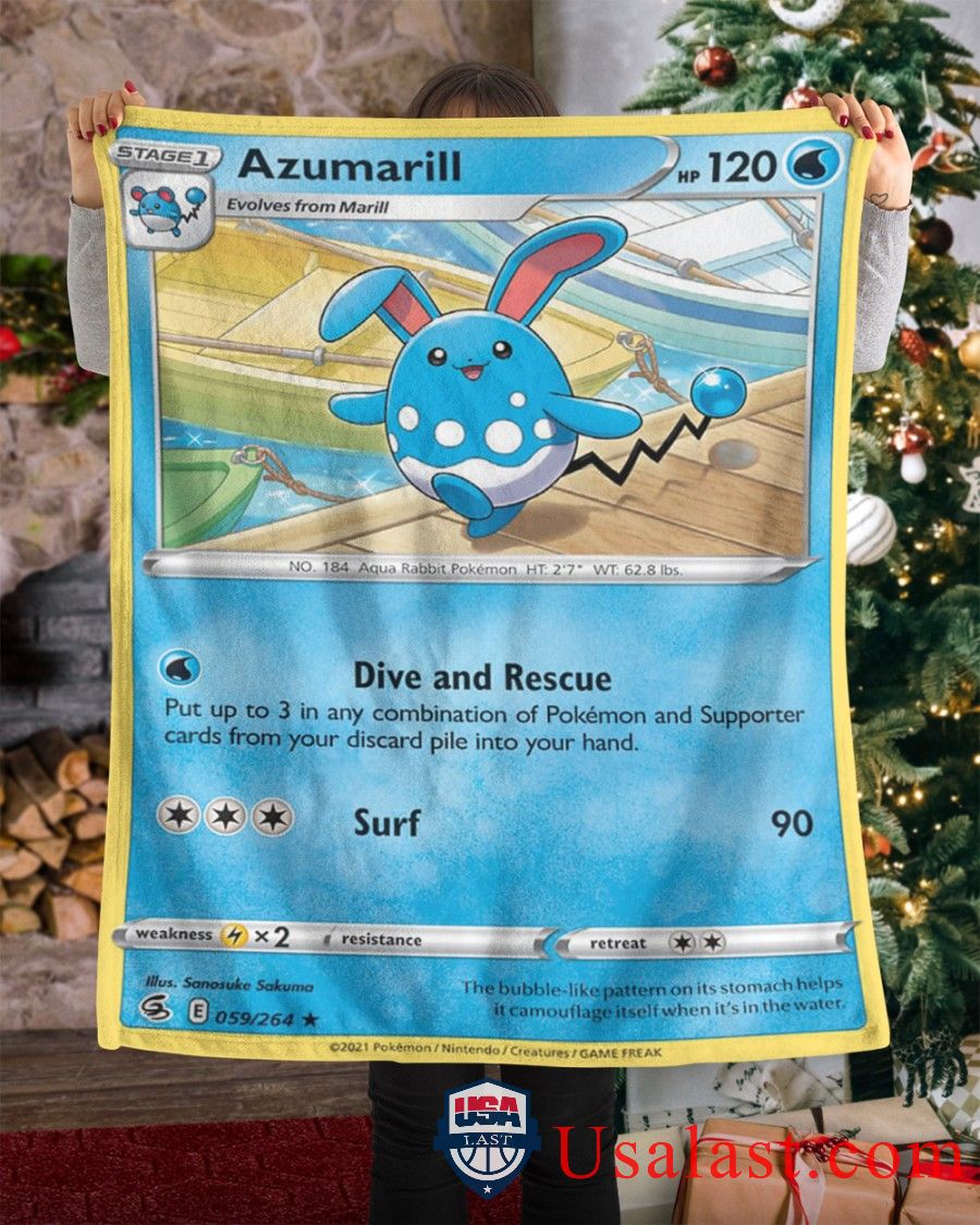 Pokemon Azumarill Fusion Strike Blanket