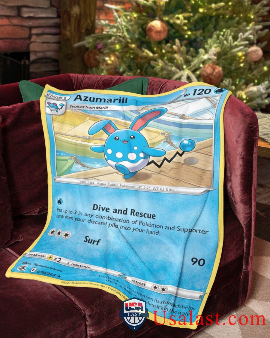 Pokemon Azumarill Fusion Strike Blanket