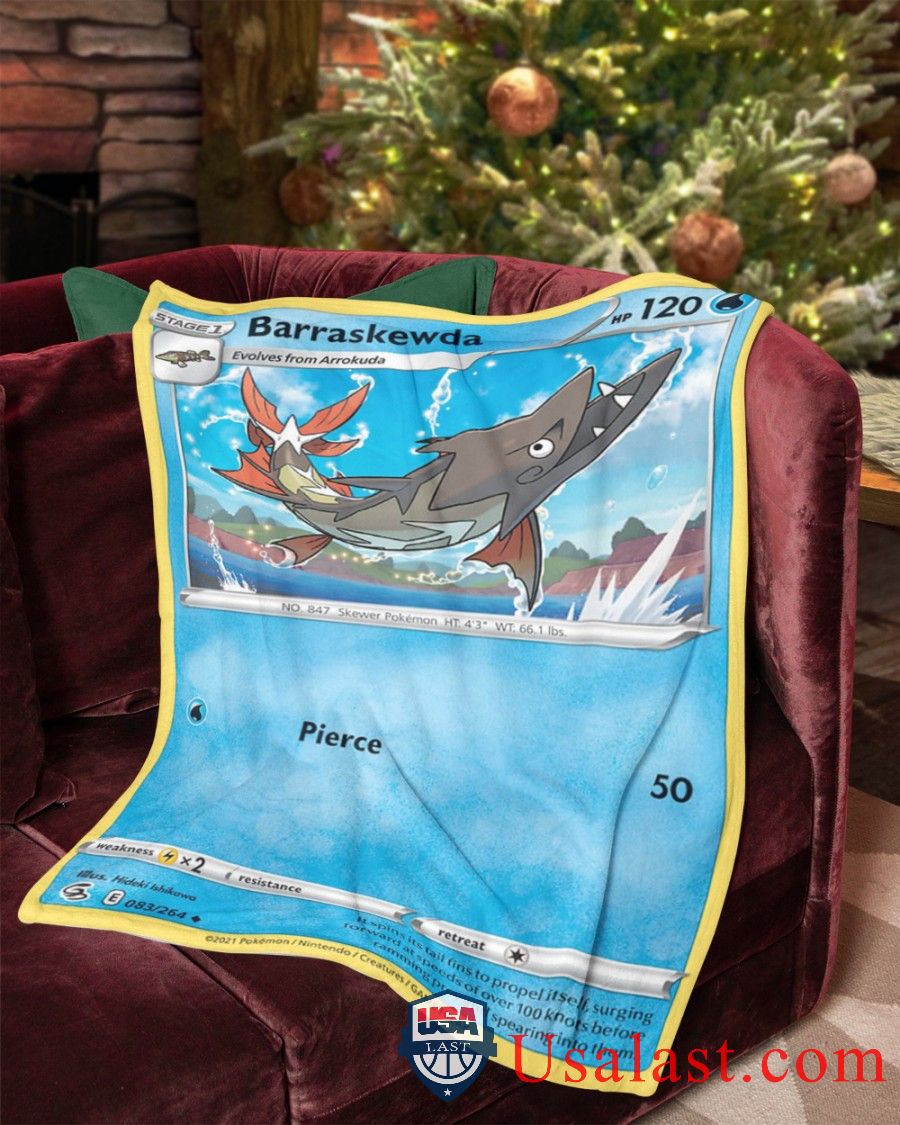 Pokemon Barraskewda Fusion Strike Blanket