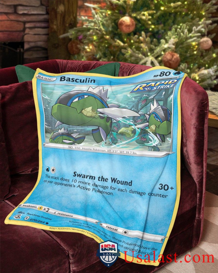 Pokemon Basculin Rapid Strike Blanket