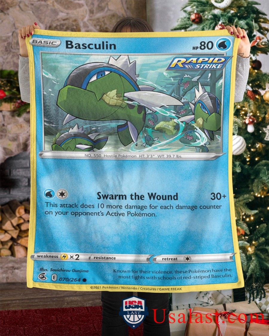 Pokemon Basculin Rapid Strike Blanket