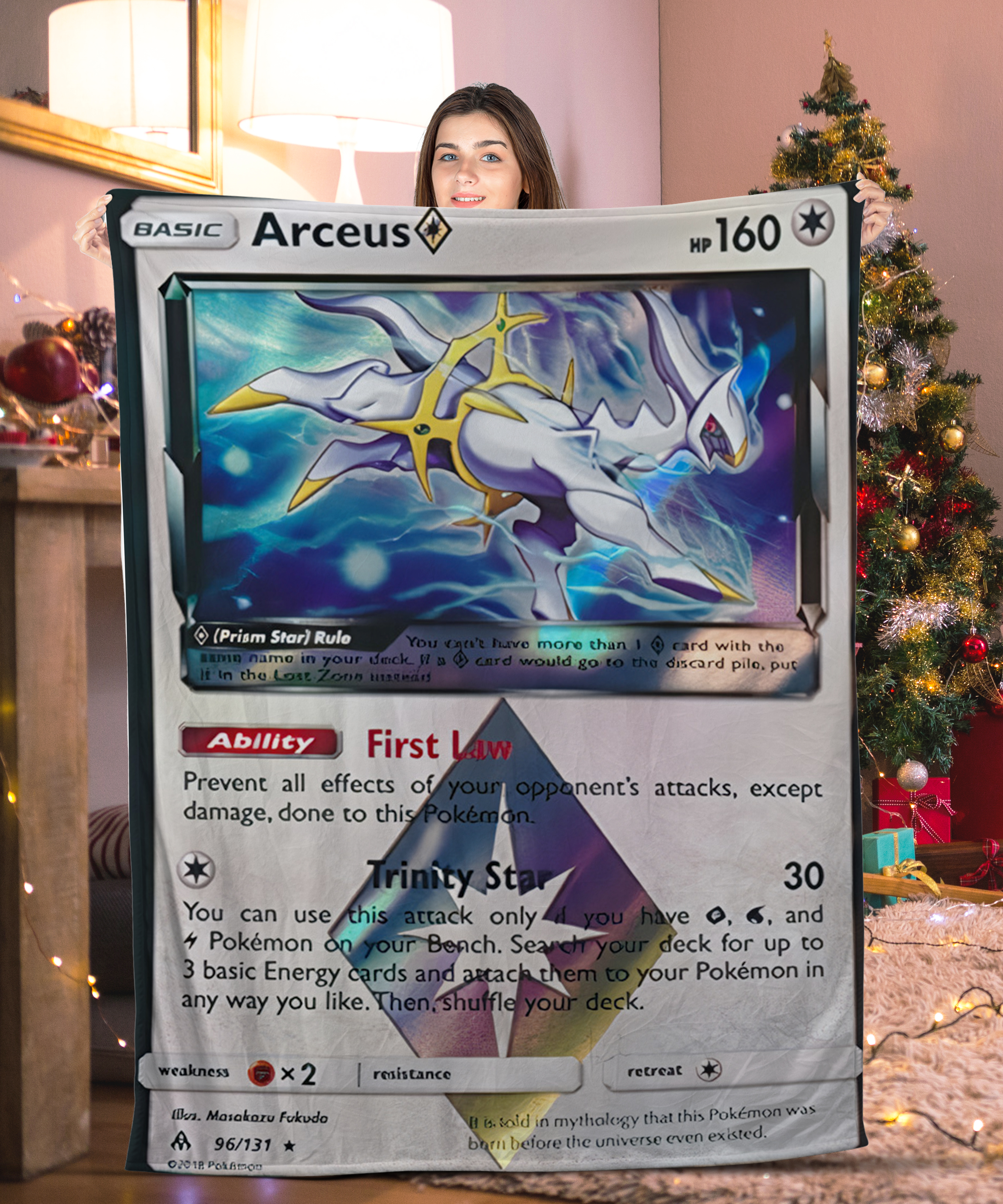 Pokemon Basic Arceus Card Blanket