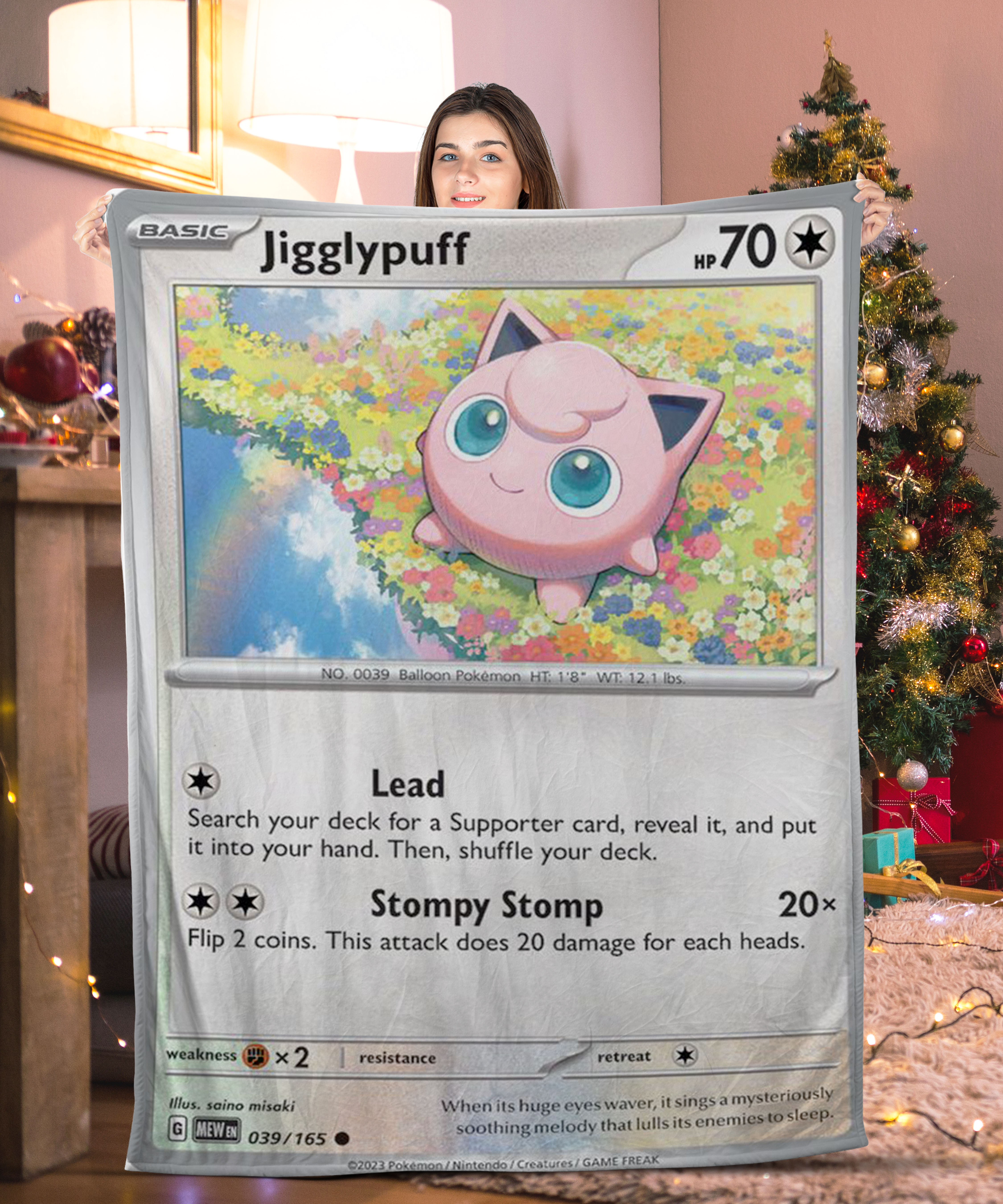 Pokemon Basic Jigglypuff Pokemon Card Blanket