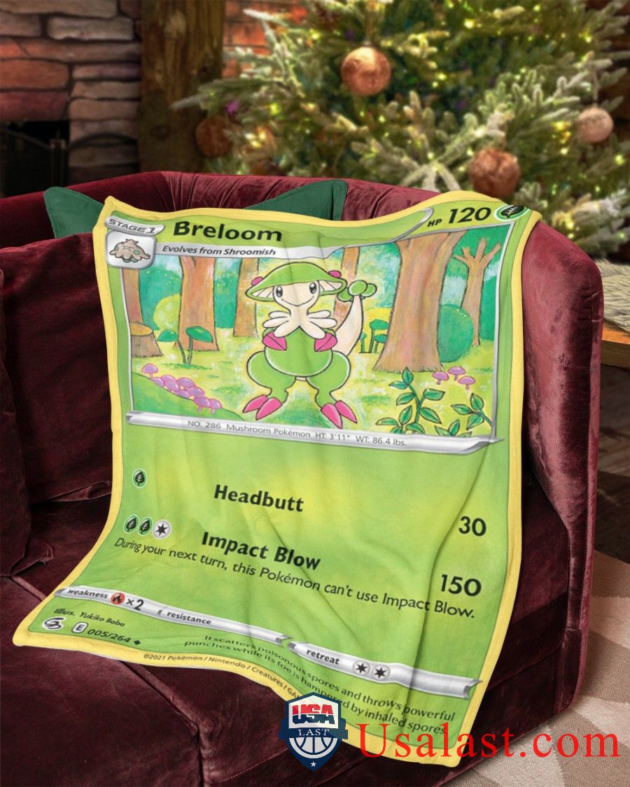 Pokemon Breloom Fusion Strike Blanket