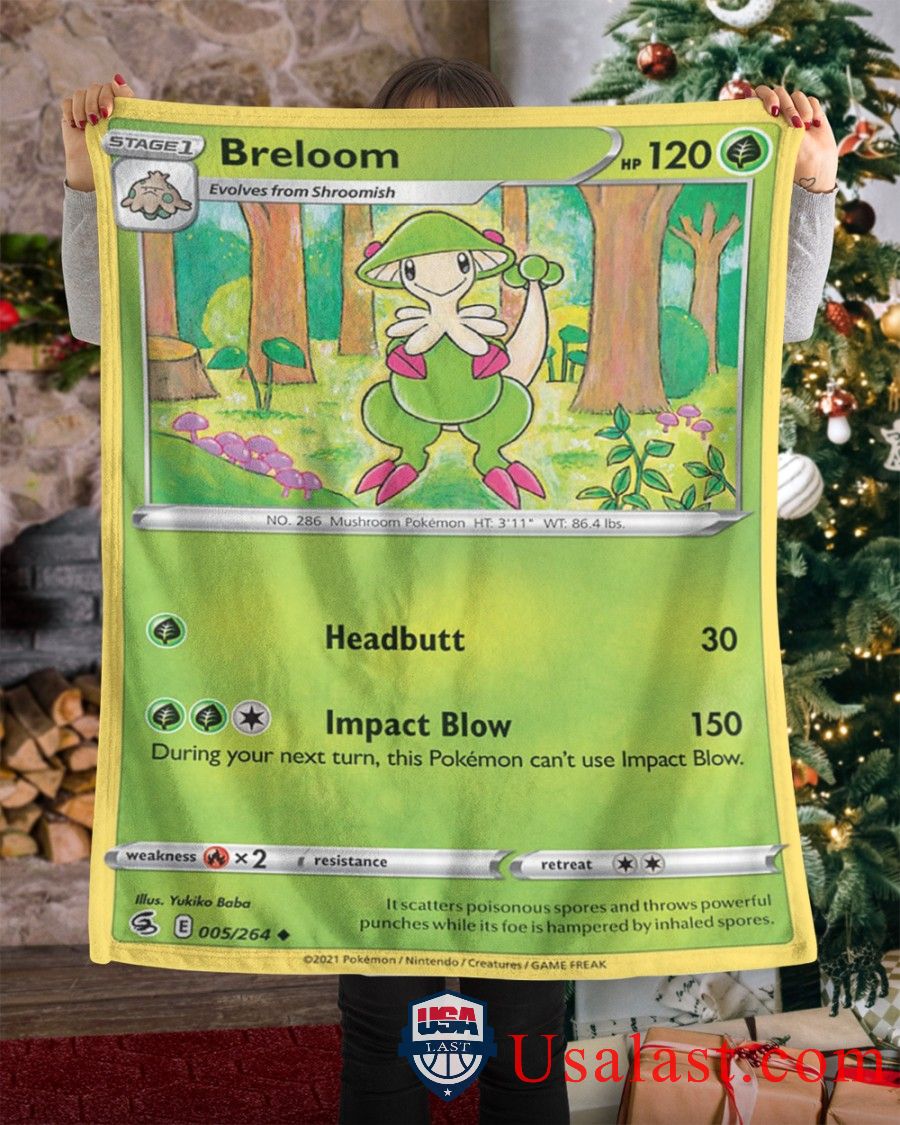 Pokemon Breloom Fusion Strike Blanket