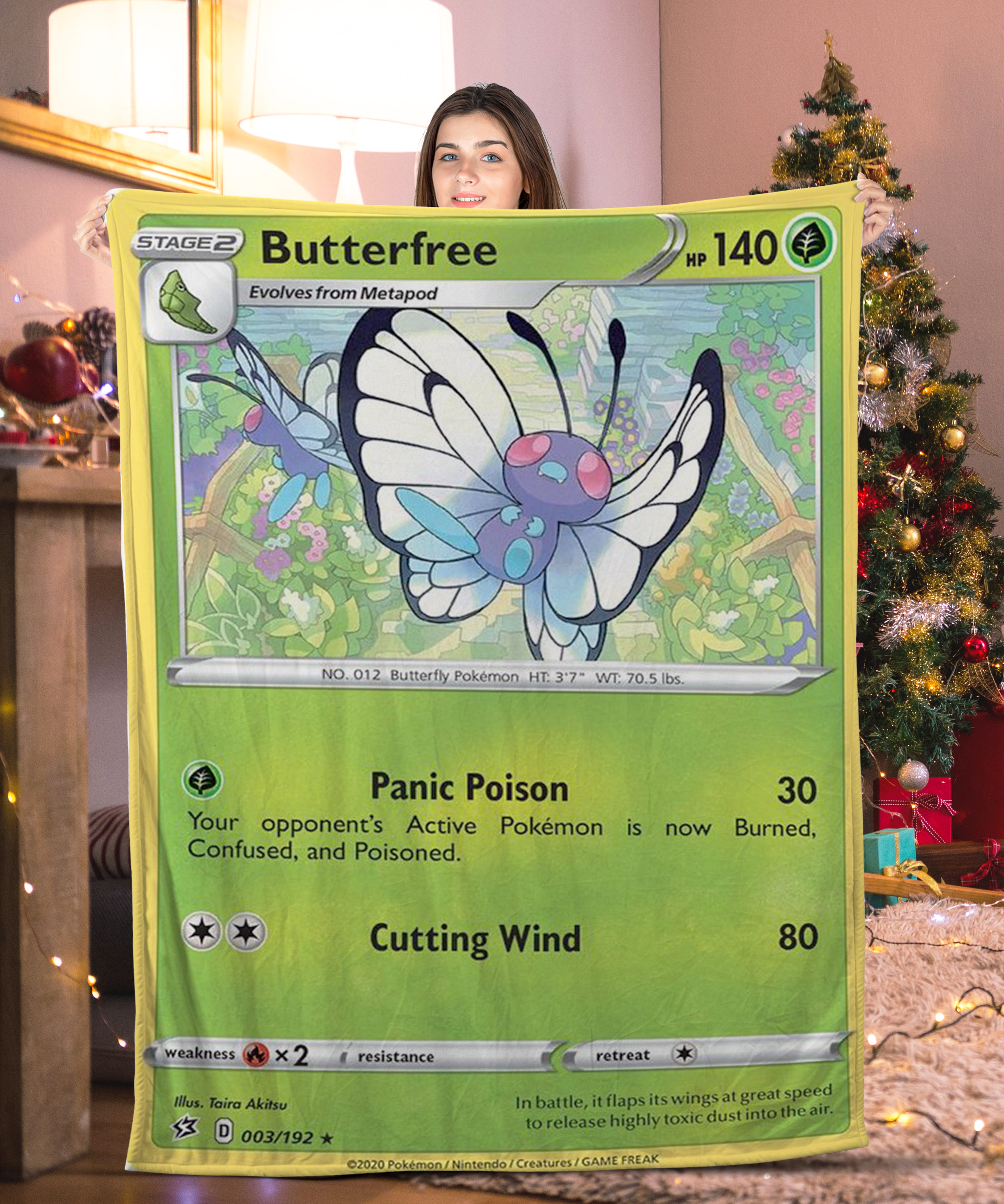 Pokemon Butterfree Pokemon Card Blanket