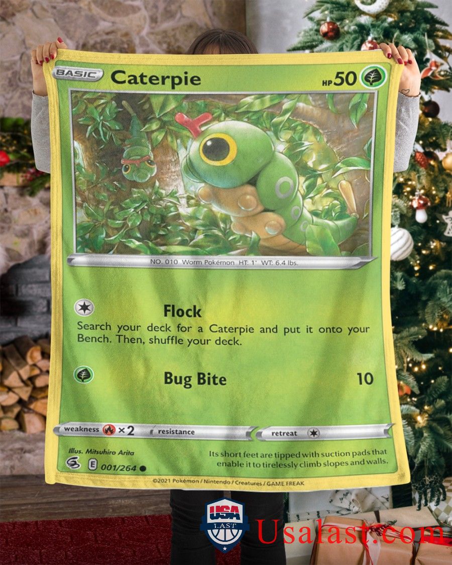 Pokemon Caterpie Fusion Strike Blanket