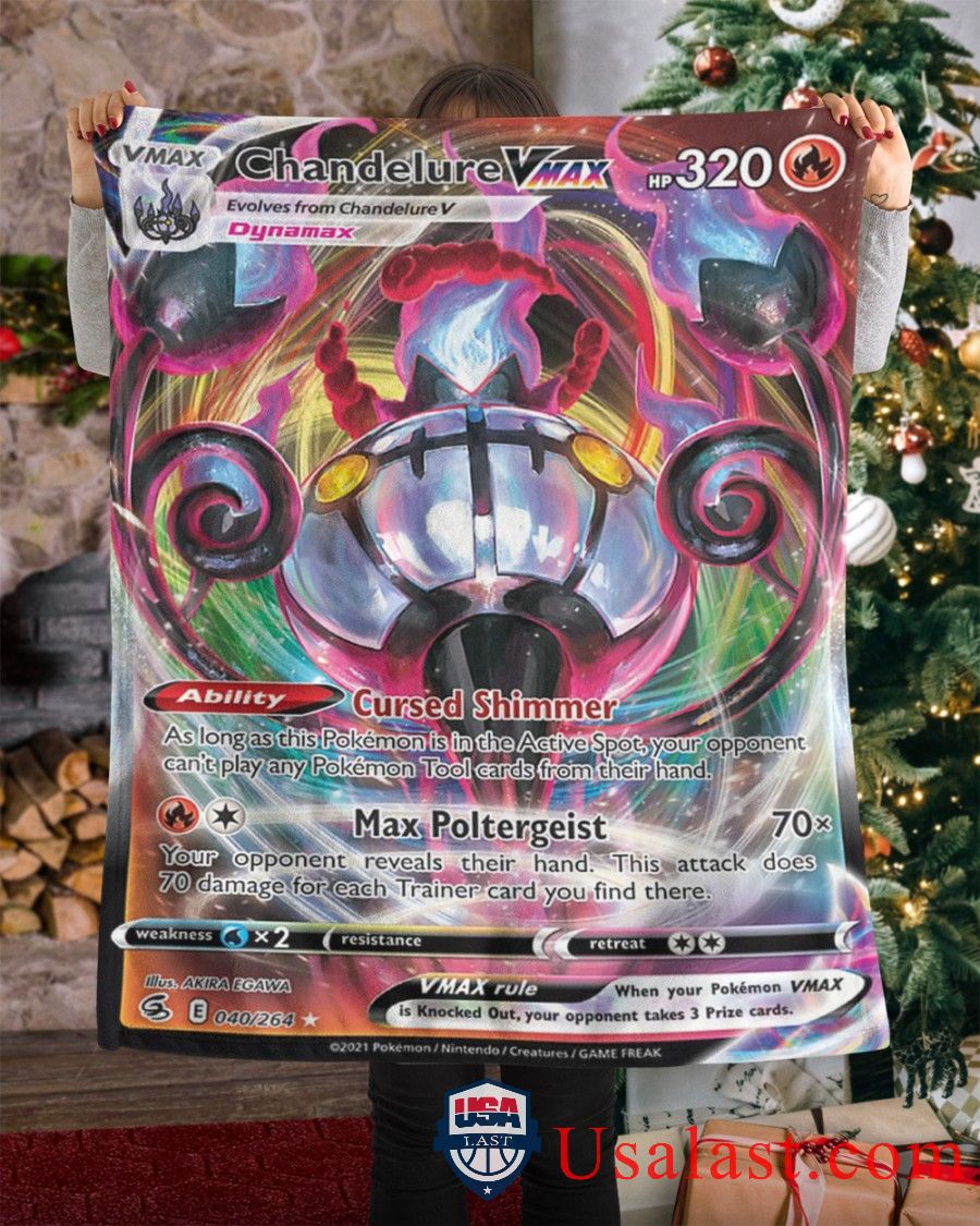 Pokemon Chandelure VMax Fusion Strike Blanket