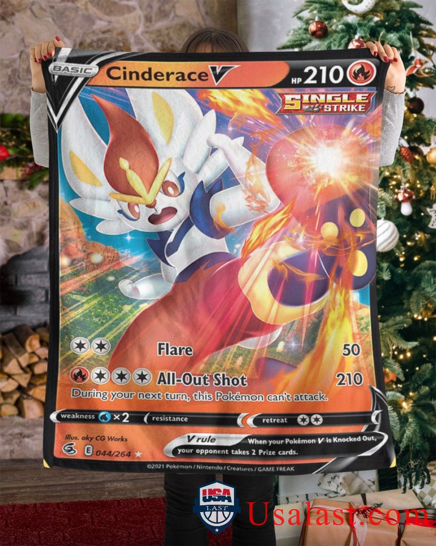 Pokemon Cinderace V Single Strike Blanket