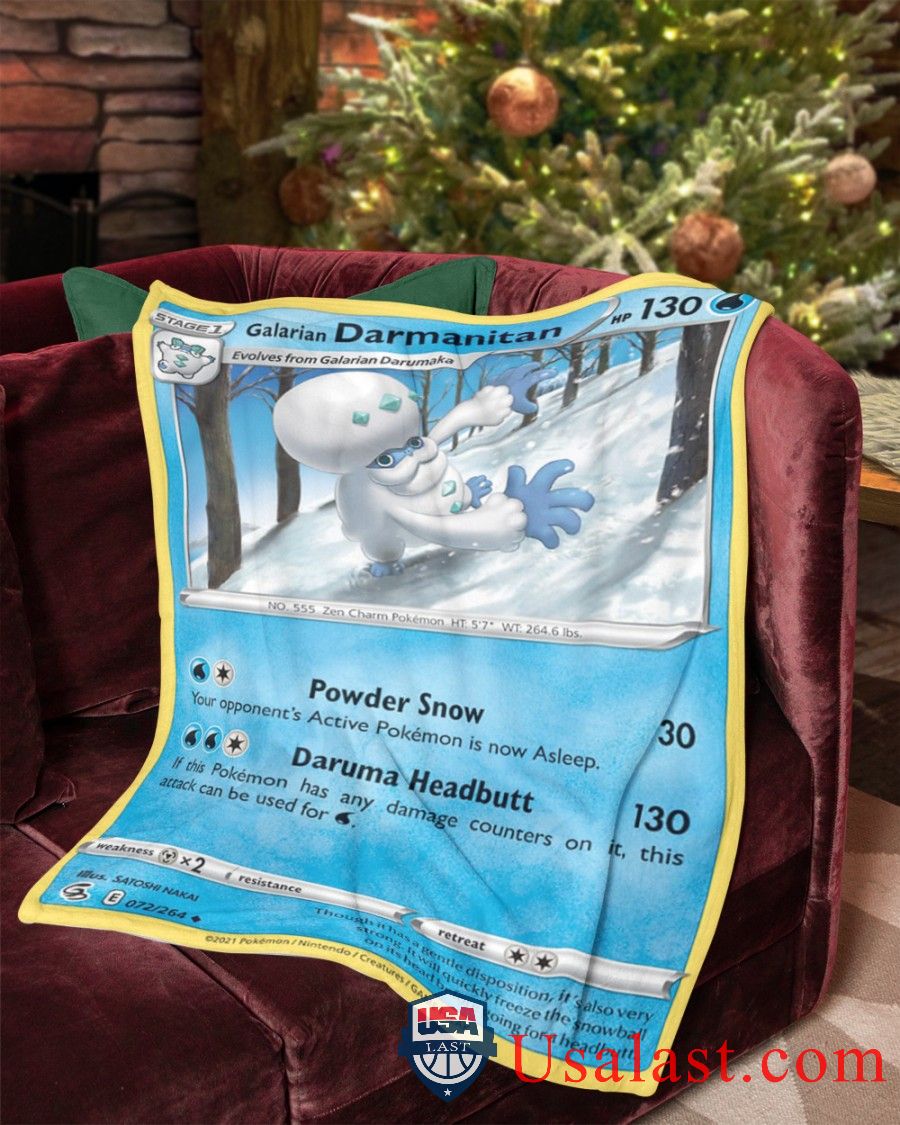 Pokemon Galarian Darmanitan Fusion Strike Blanket