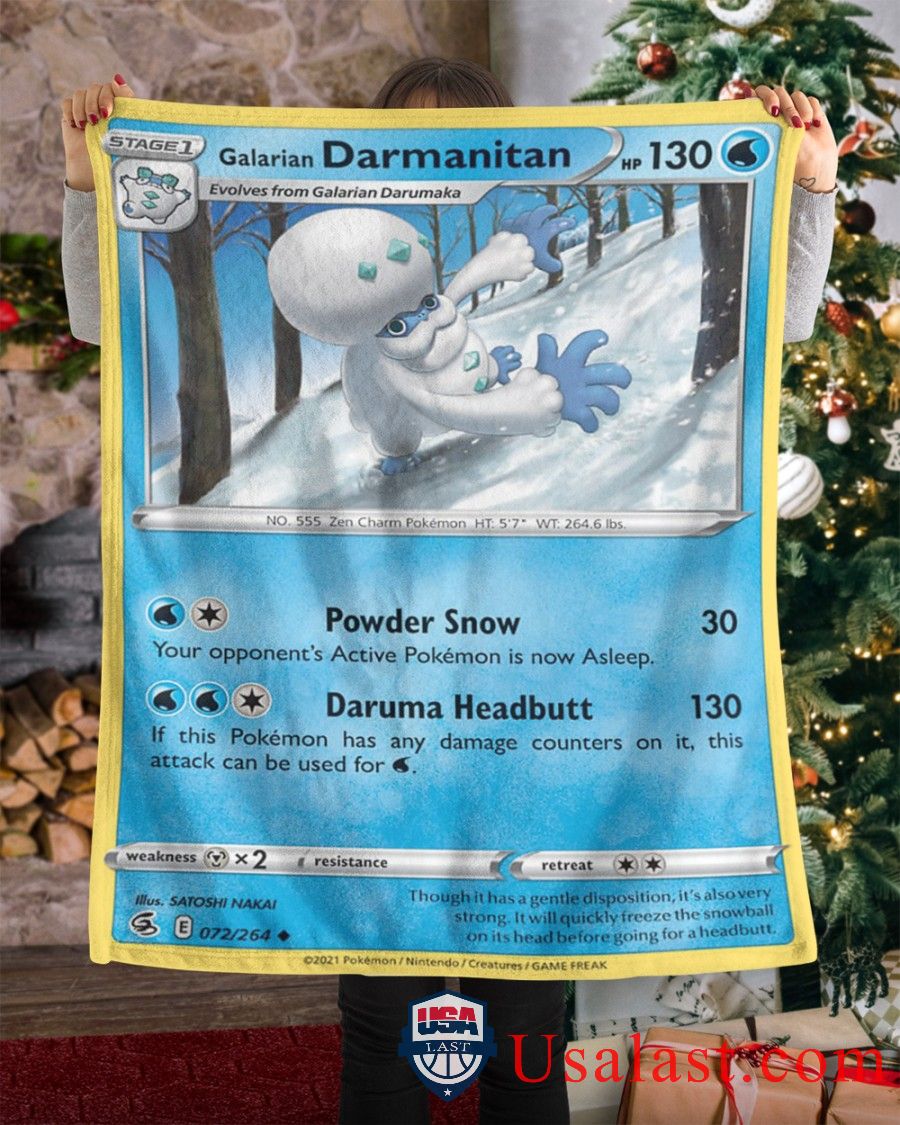 Pokemon Galarian Darmanitan Fusion Strike Blanket