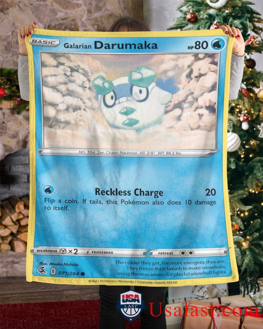 Pokemon Galarian Darumaka Fusion Strike Blanket