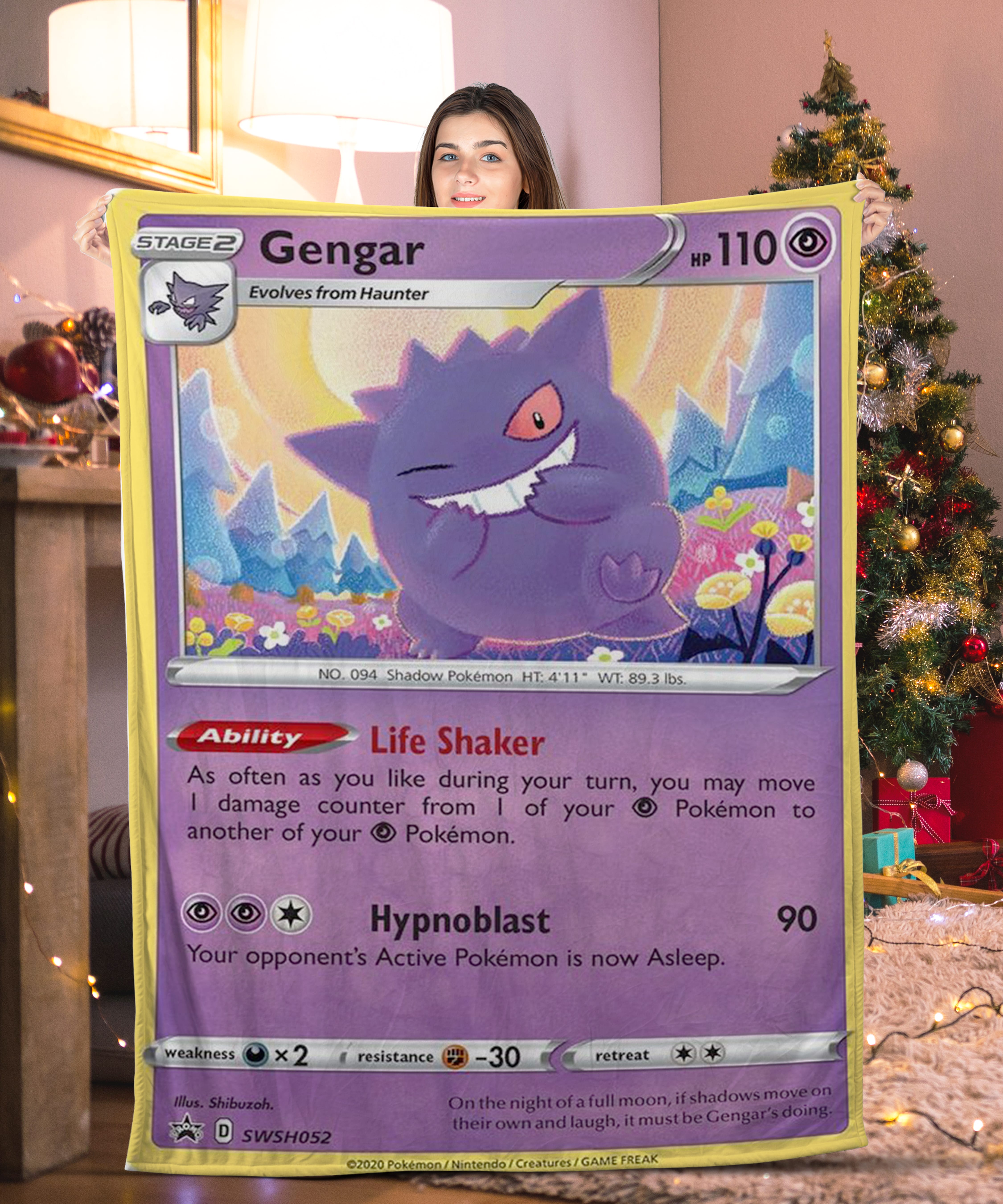 Pokemon Gengar Pokemon Card Blanket